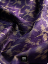 Deep Baingani Chrysanthemum Master Weave Designer Handspun Ikat Tussar Silk Saree