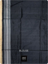 Orange Black Mughal Jaali Prakritik Madder, Haldi & Iron Rust Natural Dyed Mulberry Silk Ikat Saree
