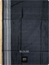 Orange Black Mughal Jaali Prakritik Madder, Haldi & Iron Rust Natural Dyed Mulberry Silk Ikat Saree