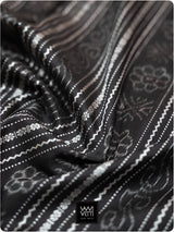 Orange Black Mughal Jaali Prakritik Madder, Haldi & Iron Rust Natural Dyed Mulberry Silk Ikat Saree