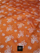 Orange Fern Butta Prakritik Madder & Haldi Natural Dyed Mulberry Silk Ikat Saree