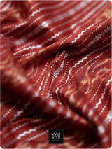 Brick Red Clove Prakritik Madder Natural Dyed Mulberry Silk Ikat Saree