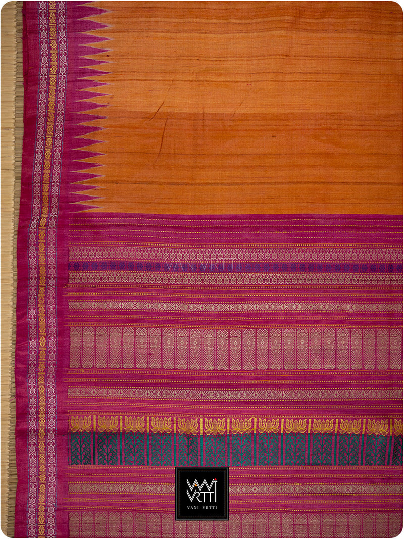 Narangi Rani Kachhap Handspun Tussar Silk Saree