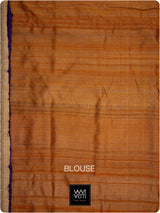Wine Pink Purple Orange Antara Handspun Tussar Silk Saree