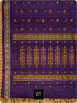 Baingani Brahma Kamal Master Weave Exclusive Handspun Tussar Silk Saree