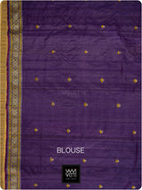 Baingani Brahma Kamal Master Weave Exclusive Handspun Tussar Silk Saree