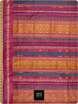 Deep Maroon Pink Airavata Konark Double Palla Handspun Tussar Silk Saree
