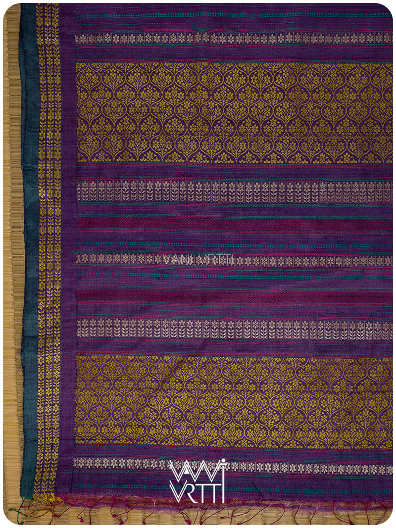 Deep Baingani Parijat Handspun Tussar Silk Saree