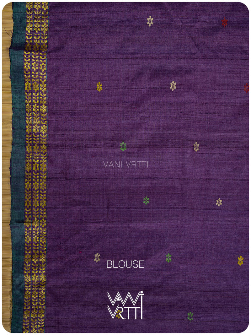 Deep Baingani Parijat Handspun Tussar Silk Saree