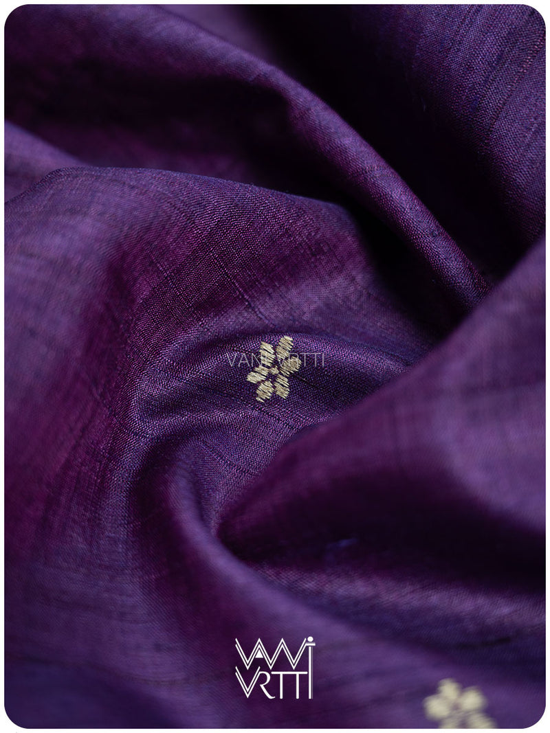Deep Baingani Parijat Handspun Tussar Silk Saree