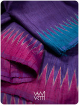 Baingani Firozi Rani Antara Handspun Tussar Silk Saree