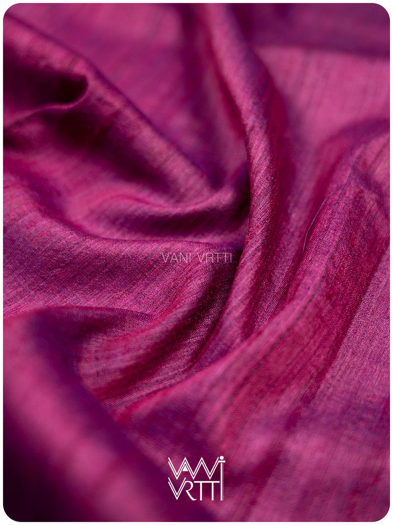 Baingani Firozi Rani Antara Handspun Tussar Silk Saree