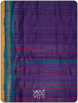Deep Baingani Red Firozi Aarush Handspun Tussar Silk Saree