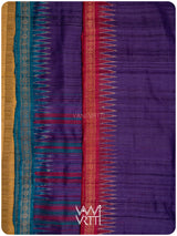 Deep Baingani Red Firozi Aarush Handspun Tussar Silk Saree