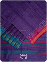 Deep Baingani Magenta Firozi Aarush Handspun Tussar Silk Saree