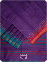 Deep Baingani Red Firozi Aarush Handspun Tussar Silk Saree