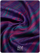Deep Baingani Red Firozi Aarush Handspun Tussar Silk Saree