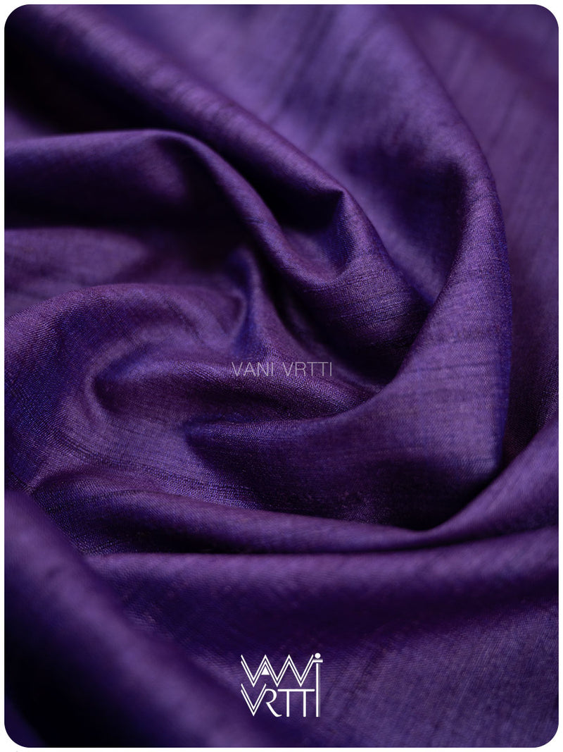 Deep Baingani Magenta Firozi Aarush Handspun Tussar Silk Saree