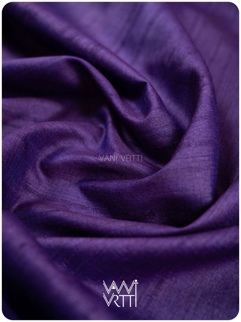 Deep Baingani Red Firozi Aarush Handspun Tussar Silk Saree