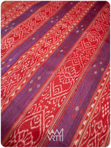 Sheen Purple Yellow Nadi Handspun Tussar Silk Saree