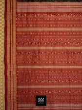 Iron Rust Black Madder Shamma Prakritik Natural Dyed Mulberry Silk Ikat Saree