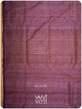 Sunshine Orange Purple Bristi Handspun Tussar Silk Saree