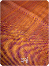Sunshine Orange Purple Bristi Handspun Tussar Silk Saree