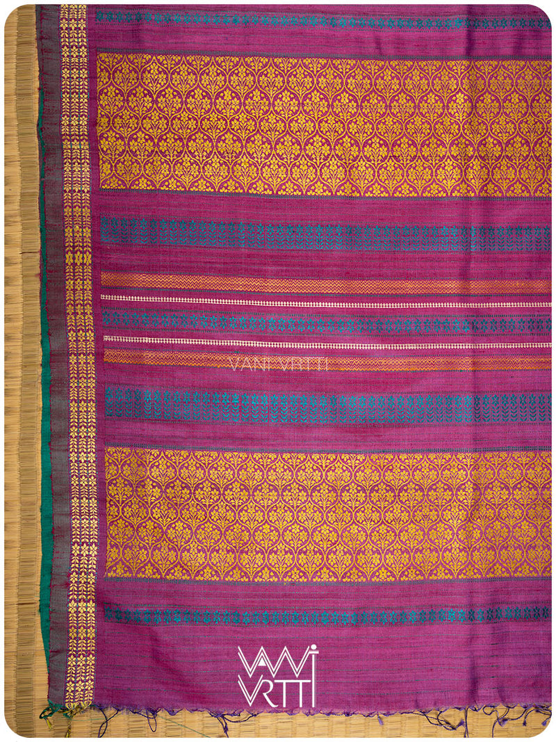 Jamuni Pink Parijat Handspun Tussar Silk Saree