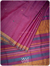 Jamuni Pink Parijat Handspun Tussar Silk Saree