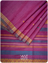 Jamuni Pink Parijat Handspun Tussar Silk Saree