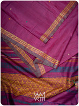 Jamuni Pink Parijat Handspun Tussar Silk Saree