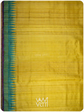 Banana Yellow Firozi Parijat Handspun Tussar Silk Saree