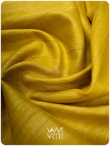Banana Yellow Firozi Parijat Handspun Tussar Silk Saree