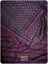 Deep Baingani Aziz Ikat Handspun Tussar Silk Saree