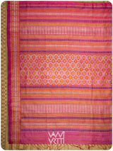 Tender Leaf Green Magenta Matsya Kachhap Handspun Tussar Silk Saree
