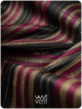 Slate Black Kadamba Ikat Handspun Tussar Silk Saree