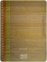 Brown Mustard Yellow Parijat Handspun Tussar Silk Saree