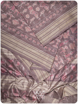 Dhokra Art Prakritik Lac & Tea Natural Dyed Mulberry Silk Ikat Saree