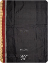 Black Laal Jaba Mulberry Silk Saree