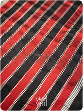 Black Laal Jaba Mulberry Silk Ikat Sari