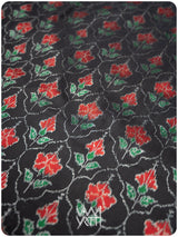 Black Laal Jaba Mulberry Silk Saree