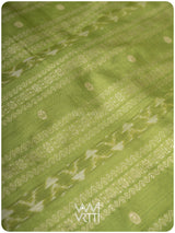 Yellow Sap Green Ek Rudraksha Prakritik Haldi Mulberry Leaf Natural Dyed Mulberry Silk Ikat Saree