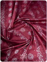 Burgundy Pink Mehendi Bail Phool Prakritik Lac Natural Dyed Mulberry Silk Ikat Saree