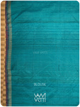 Firozi Aziz Ikat Handspun Tussar Silk Saree