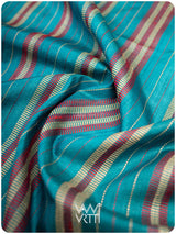 Firozi Aziz Ikat Handspun Tussar Silk Saree