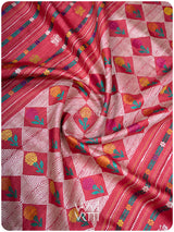 Red Mustard Rust Marigold Wild Garden Master Weave Exclusive Handspun Tussar Silk Saree
