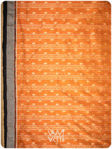 Peepal Narangi Black Prakritik Madder, Haldi & Iron Rust Natural Dyed Mulberry Silk Ikat Saree