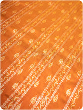 Peepal Narangi Black Prakritik Madder, Haldi & Iron Rust Natural Dyed Mulberry Silk Ikat Saree