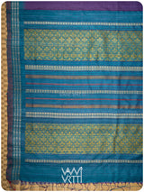 Baingani Firozi Parijat Handspun Tussar Silk Saree