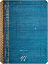 Baingani Firozi Parijat Handspun Tussar Silk Saree